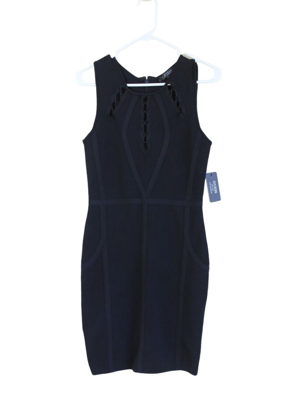 NWT Guess Los Angeles Little‎ Black Dress Bandage Cocktail Bodycon Medium $138